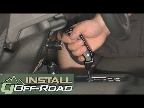 Jeep Wrangler JK B&M Shift Handle Kit Magnum Grip Black With 4WD Handle Automatic 07-18 Installation
