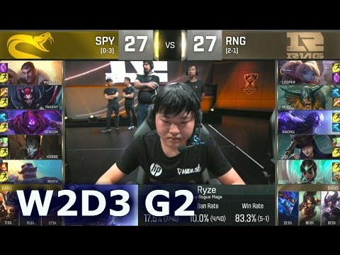 SPY vs RNG - Worlds 2016 W2D3 Group D | LoL S6 World Championship Week 2 Day 3 Splyce vs RNG G2