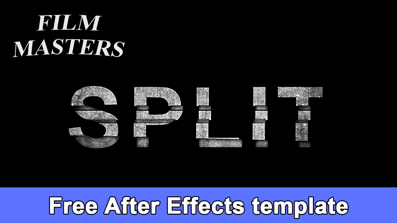 After Effects title template - Movie SPLIT title FREE