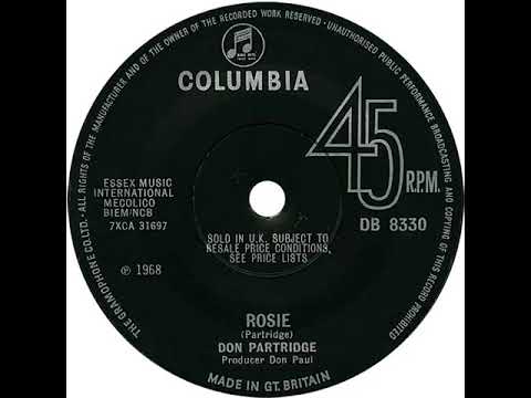 UK New Entry 1968 (28) Don Partridge - Rosie