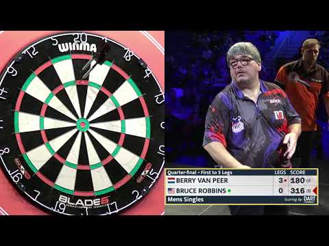 WDF World Cup 2023   Mens Singles Quarter final   Berry Van Peer vs Bruce Robbins