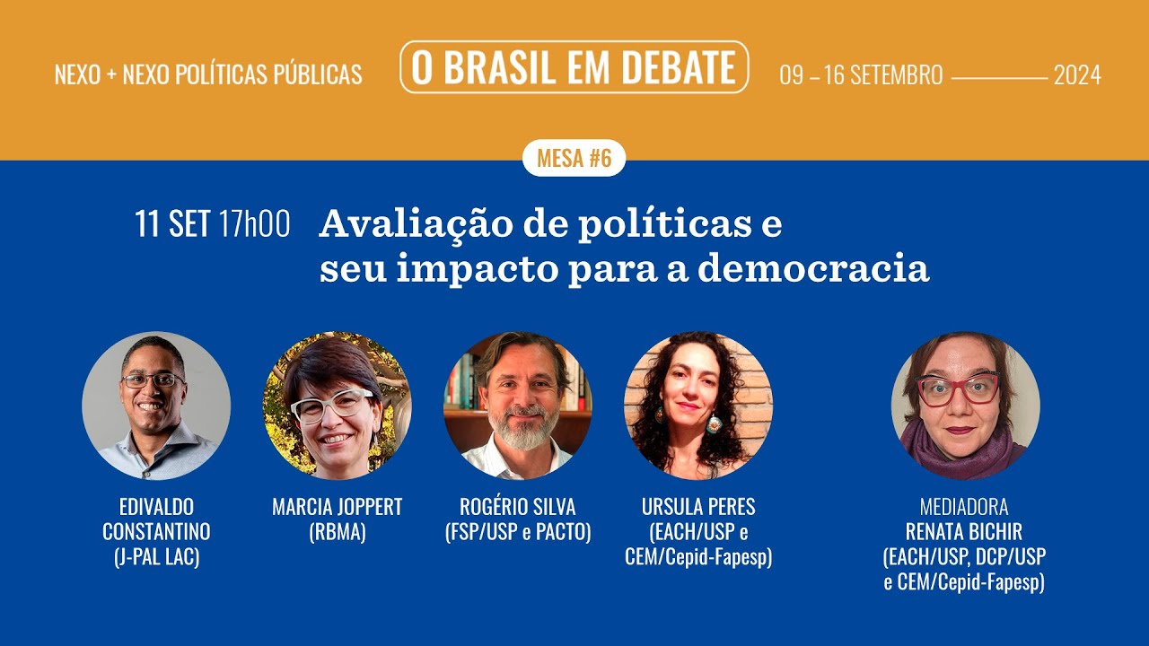 MESA 6: Avaliação de políticas e seu impacto para a democracia