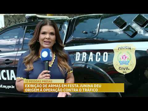 Polícia Civil prende 13 pessoas em operação contra o tráfico de drogas em Santa Luzia (MG)