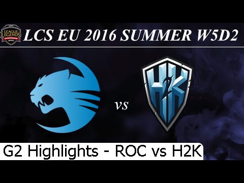 ROC vs H2K Game 2 Highlights 01/07/2016 - LCS EU Summer 2016 W5D2M6 Roccat vs H2K Gaming
