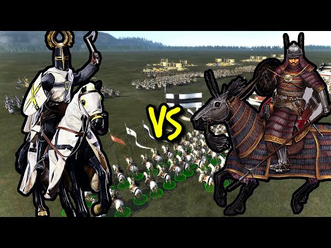 300 TEUTONIC KNIGHTS vs 600 MONGOLS HEAVY CAVALRY | Medieval II: Total War