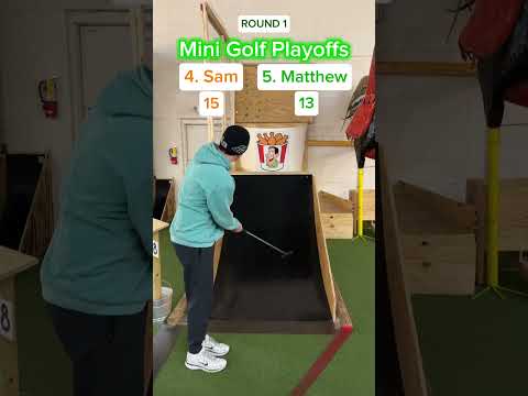 4. Sam vs 5. Matthew ROUND 1 (Holes 7-8) #golf #minigolf #viral #sports #puttputt #playoffs