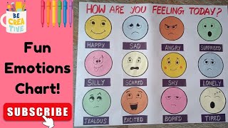 😊 Emotions Chart for Preschool | Feelings and Emotions with Fun smiley faces🎭| Teaching Aids📚