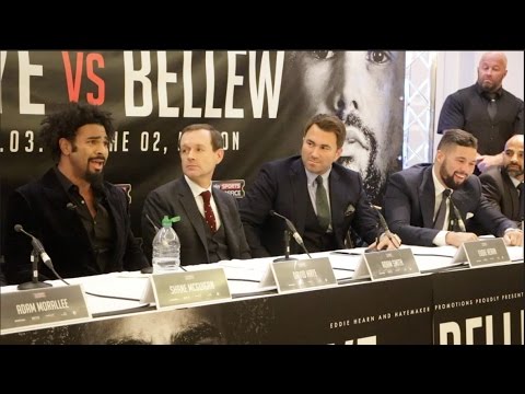 PROPER HEAVYWEIGHT BEEF!! - DAVID HAYE v TONY BELLEW *FULL & UNCUT* HEATED PRESS CONFERENCE