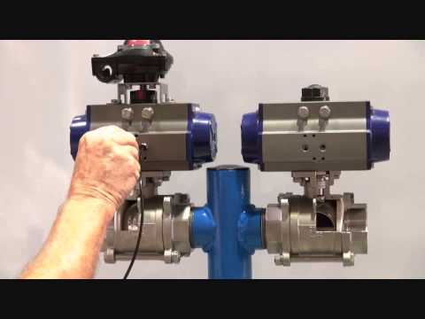 Double Acting and Spring Return Rotary Pneumatic Actuators Ball Valve
