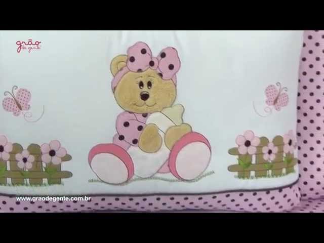 Kit Cama Babá Ursa Baby Rosa | Ref: 47540