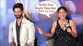 Mrunal thakur Making Fun Of Shahid Kapoor At Jersey Official Trailer Launch Event | Part 1 video