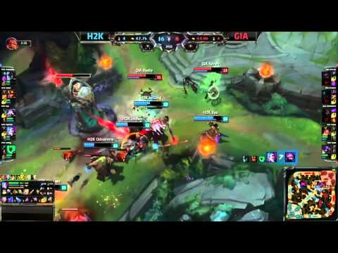 H2K Ryu Kassadin VS Giants PepiiNero Leblanc+ Highlights   2015 EU LCS Spring W6D2