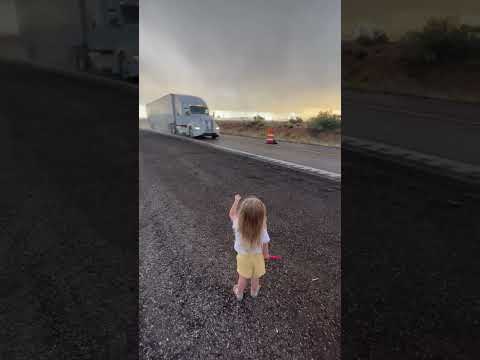 Little Girl Asks Truck Driver to Honk the Horn