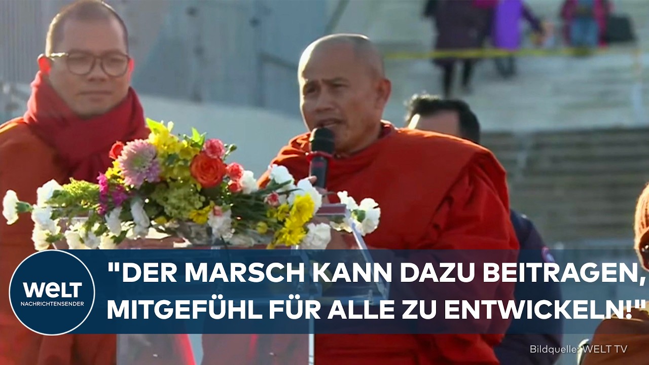 MÖNCHE FÜR FRIEDEN: "Es ist eine Botschaft auch für Donald Trump!" – Tausende folgen dem Marsch