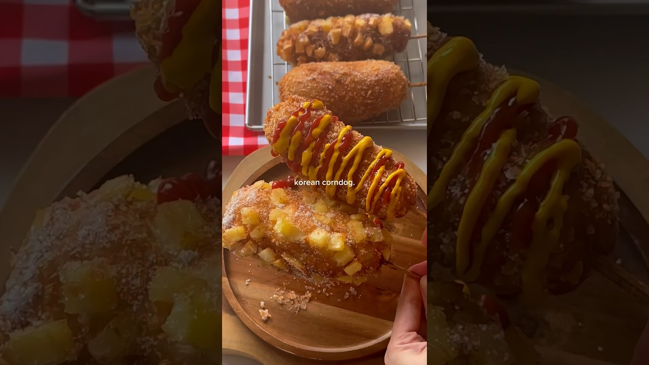 korean corndogs🌭🧀 #cooking #corndog #koreanfood #koreancorndogs