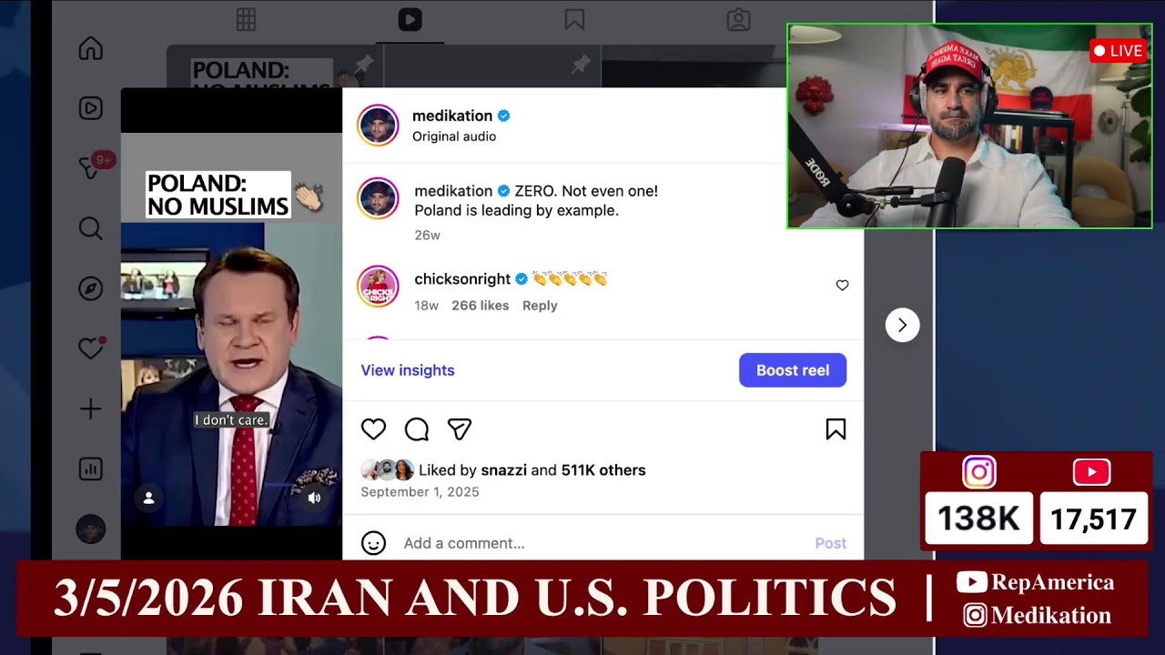 Iran and US Politics - Rep America with Medi - LIVE