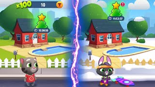 Talking Tom Gold Run Lucky Festival Event - Skater Becca vs Santa Tom - Android