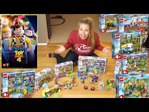 Toy Story 4 LEGO | ALL SETS Unboxing, Build, Play & Review | Bo Peep, Duke Caboom, Forky mini figs