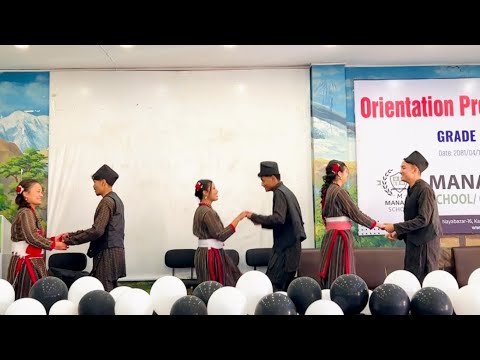 Oh maicha / newari dance by student of Manaslu College/ Nayabazar Kathmandu