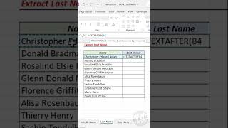 Extract Last Name using TEXTAFTER function in Excel