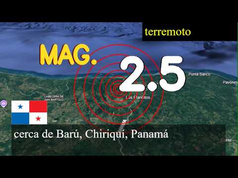 😱🚨  Terremoto cerca de Barú, Chiriquí, Panamá actualizaciones en vivo hoy: Terremoto de magnitud 2.5