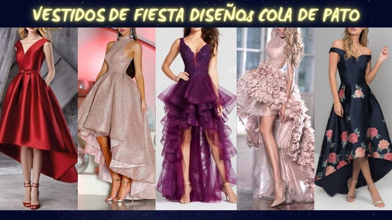 VESTIDOS DE FIESTA DISEÑO COLA DE PATO MODA 2021 😍 PARTY DRESSES DUCK TAIL DESIGN