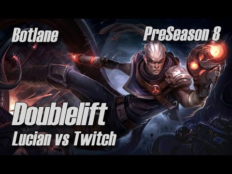 Doublelift - Lucian vs Twitch Botlane - PreSeason 8
