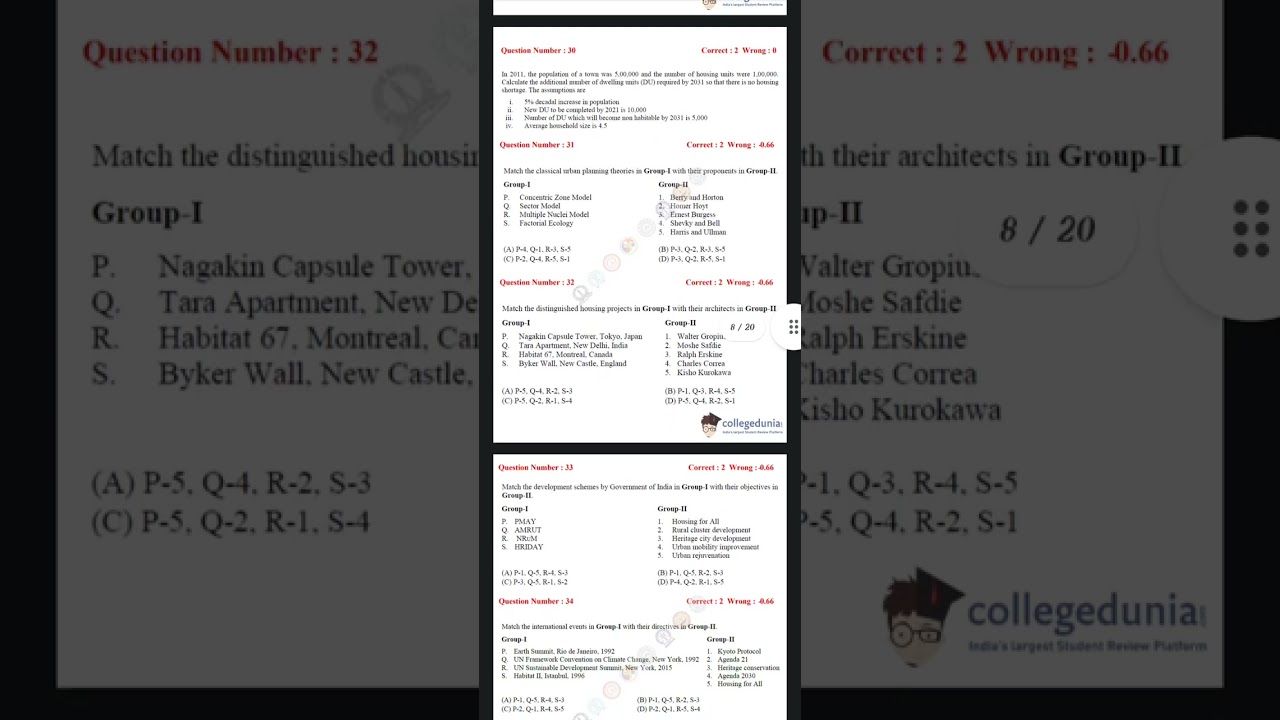 GATE 2017 ARCGITECTURE AND PLANNING QUESTION PAPER #gate
