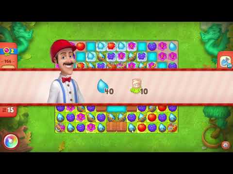 Gardenscapes 956 Hard Level - 15 moves - NO BooSTERS