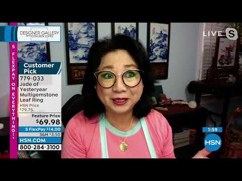 Jade of Yesteryear Sterling Silver Multigemstone Leaf Ri...