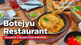 Full Menu of BOTEJYU JAPANESE Restaurant | See Complete Prices and FOOD PREVIEW