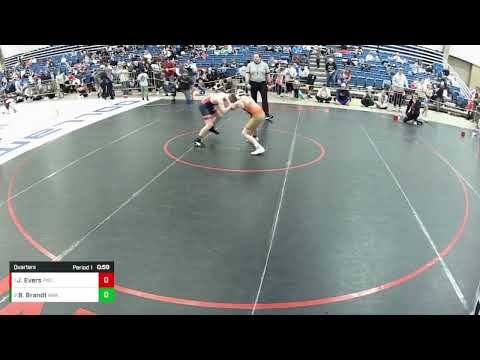 Jace Evers vs Brody Brandt: 2025 Kids Folkstyle Nationals: 12U 108 Ibs quarterfinals