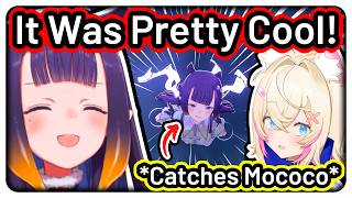 Ina's Reaction to Her Clutch Jump to Catch Mococo at the End of Hide and Seek【Hololive EN】