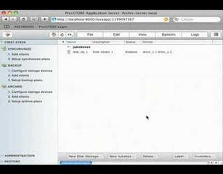 PresSTORE - OSX Backup Demo