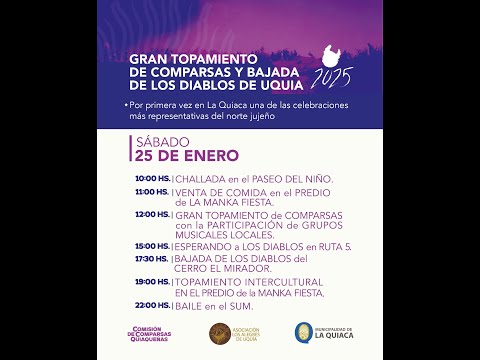FESTIVAL 119 ANIVERSARIO DE LA CUIDAD DE LA QUIACA