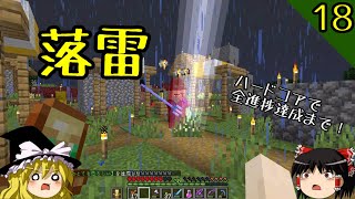 【マイクラ】ハードコアで全進捗達成まで！ part18「とてもとても恐ろしい」「一石二鳥」【マインクラフト】【バニラ】【ゆっくり実況】