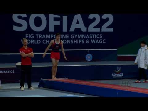 WILLERTON Kristof (GBR) M - 2022 Trampoline Worlds, Sofia (BUL) - Q Tumbling Exercise 2