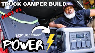 I Want To Go Fishing 🎣Truck Camping Build Pt.1 ALLPOWERS R1500 LITE