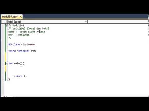 Variabel Lokal dan global Pada C++ (VS2010) « wiearthabatch7