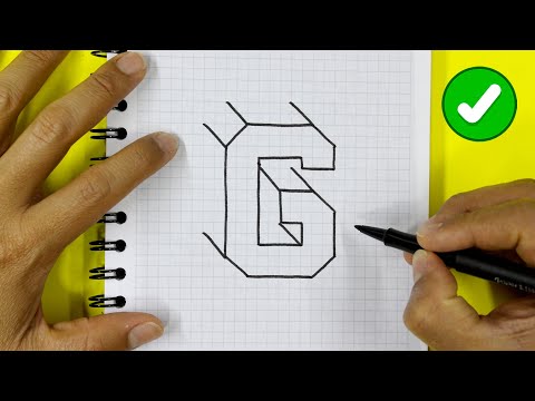 🔴 VERY Easy 3D Drawings - How to Draw Letter G in 3D - Simple Drawings - Easy Art