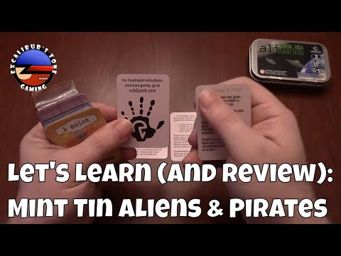 Boardgame Review & Let's Learn: Mint Tin Aliens & Mint Tin Pirates