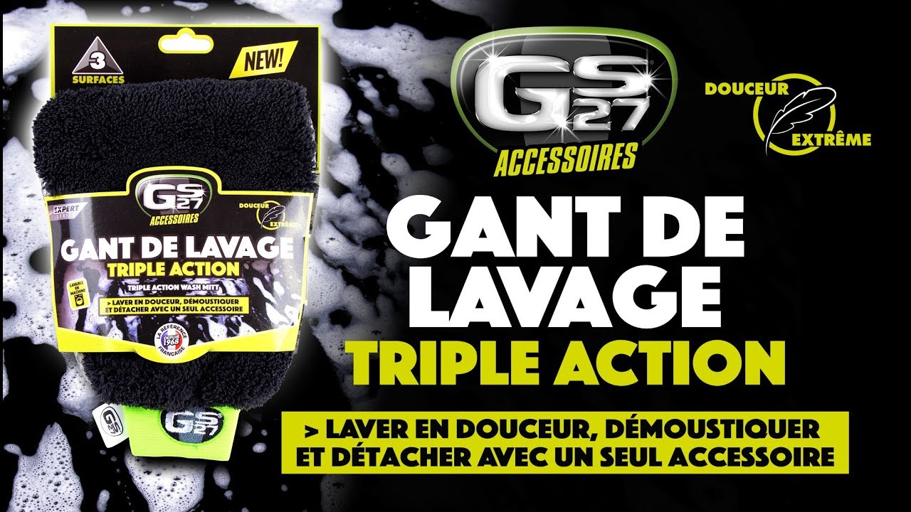 Lavez votre voiture avec le Gant de Lavage Triple Action GS27®