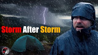 Stormy Chaos - Heavy Rain Camping in a Crazy Cot Tent Adventure