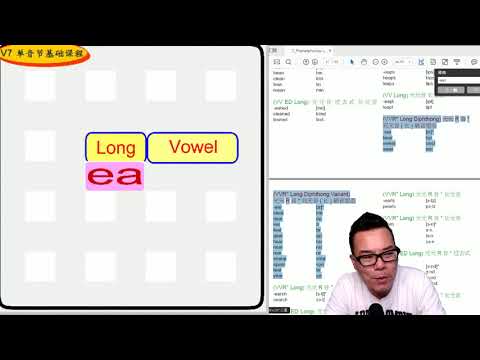 丁宗同美語V7(217回) :  -ear 韻音組合 (自然發音、國際音標、音素)