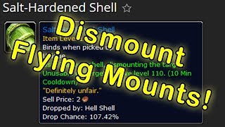 How to get Salt-Harded Shell and Dismount Flying Mounts in WoW Legion! (How to find Hell Shell Rare)