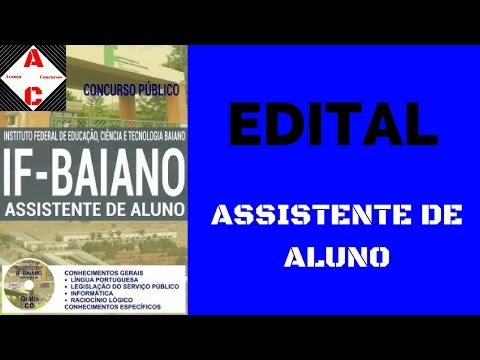 Edital Concurso IF-Baiano 2017 - Assistente de Aluno