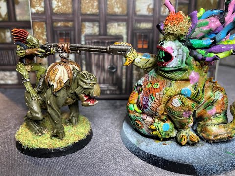 Warhammer 40k battle report.  Kroot vs. Nurgle