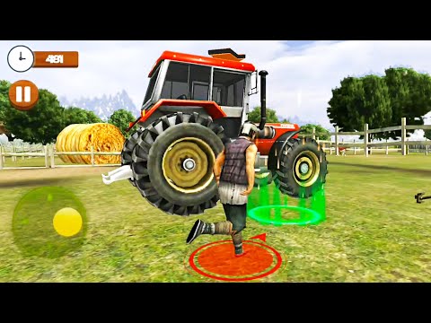 Blue Tractor Farming Simulator - Farmer Tractor Driver - Android Gameplay FHD Video