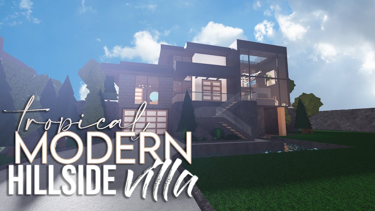 Bloxburg | Tropical Modern Hillside Villa | 150k | House Build