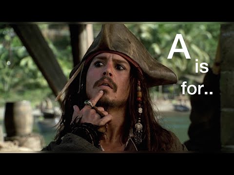 Learn the alphabet with Captain Jack Sparrow
